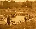 Les lavandières (probablement à Loctudy, photographie d'André Dauchez, début XXe&nbsp;siècle).