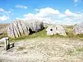 Rochers dans les dunes proches de la plage du Stêr 1