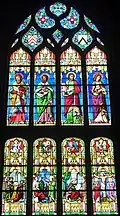 Ploaré : église Saint-Herlé, vitrail des quatre Évangélistes.