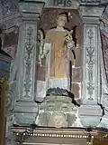 Ploaré : église Saint-Herlé, statue de saint Herlé, orthographié Erle.