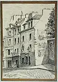 Les no 7, 9, 11 en 1896 (dessin de F. Abeillé).