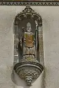 Détail de la façade de l'église Saint-Martin.