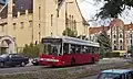 Ligne 74 sur Hermina út, devant le Centre des Aveugles, en 2009.