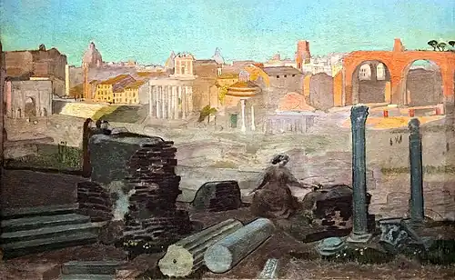 Vue du Forum, 1904, 45 × 71 cm, Huile sur toile, Paris, musée d'Orsay.