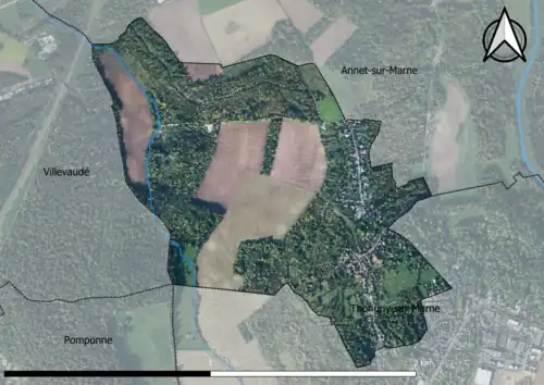 Carte orhophotogrammétrique de la commune.