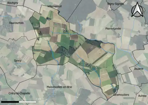 Carte orhophotogrammétrique de la commune.