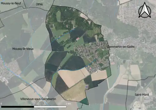 Carte orhophotogrammétrique de la commune.