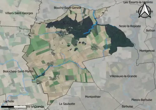 Carte orhophotogrammétrique de la commune.