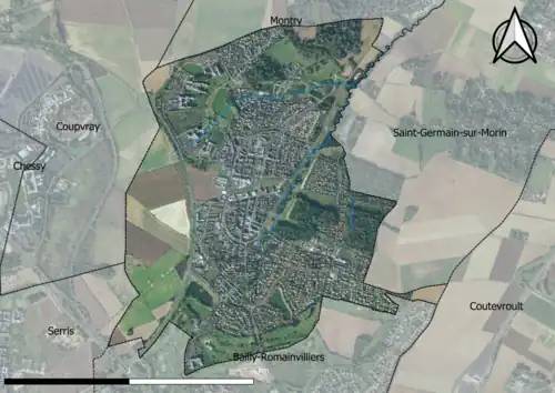 Carte orhophotogrammétrique de la commune.