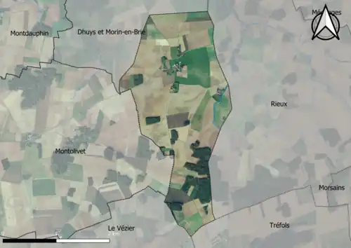 Carte orhophotogrammétrique de la commune.