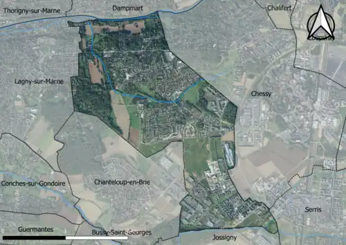 Carte orhophotogrammétrique de la commune.