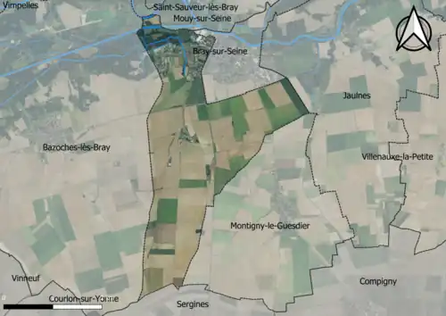 Carte orhophotogrammétrique de la commune.