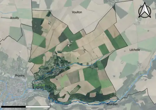 Carte orhophotogrammétrique de la commune.
