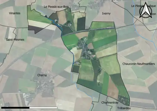Carte orhophotogrammétrique de la commune.