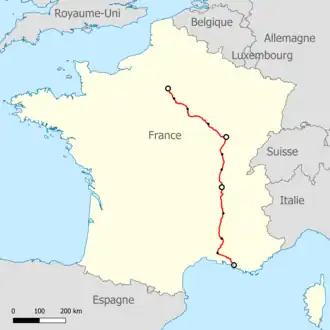 Voir la carte de la ligne.