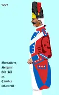 86e&nbsp;régiment d’infanterie de ligne de 1791 à 1792