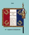 Dessin du revers du drapeau.