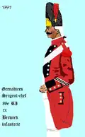 Grenadier sergent-chef du 88e régiment d'infanterie de ligne ci-devant Berwick de 1791 à 1792
