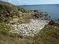 Emplacement d'une ancienne carrière de granite le long du littoral à Poulgoazec