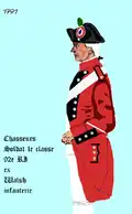 chasseur du 92e régiment d’infanterie de ligne de 1791 à 1792
