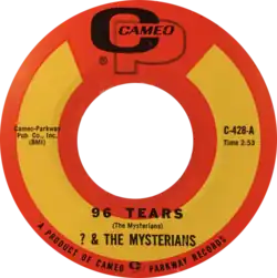 Description de l'image 96 Tears by (Question mark) and the Mysterians US vinyl.png.