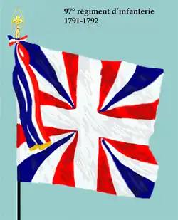 Drapeau du 97e régiment d'infanterie de ligne de 1791 à 1793