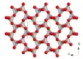 Structure cristalline de l'α-cristobalite.
