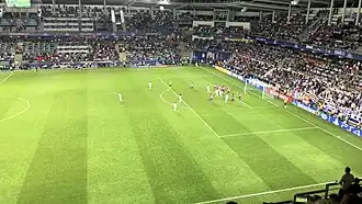 La finale de la Super Coupe de l'UEFA Real Madrid - Atlético Madrid en 2018.