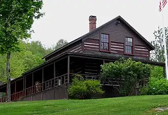 Le Log Hotel, abritant le musée Adirondack, 2008.