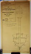 Plan de coupe au maître du bateau-feu Le Havre