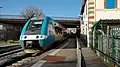 Un AGC en livrée TER Pays de la Loire en gare de Rezé-Pont-Rousseau