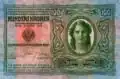 Billet austro-hongrois de cent couronnes (una sută coroane en roumain, dernière mention en bas du billet).
