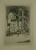 Saint Nicolas du Chardonnet, eau-forte