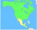 Pays d'Amérique du Nord qui reconnaissent le Kosovo (en vert).