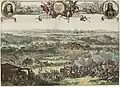 Gravure de Romeyn de Hooghe montrant la conquête de Makassar par la flotte de Cornelis Speelman et ses alliés bugis en 1669.