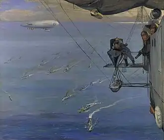 Un convoi en mer du Nord, 1918