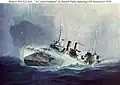Le destroyer USS Stockton&nbsp;(en) dans une situation critique (années 1920).