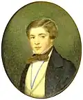 Miniature sur ivoire, 1852.