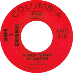 Description de l'image A Hazy Shade of Winter by Simon & Garfunkel US vinyl.png.