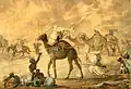 Tempête de sable dans le Sahara.