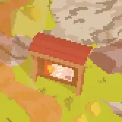 Capture d'un panneau d'information près d'un sentier, en jeu.