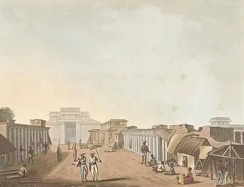 Une rue menant au Palais de Bangalore.