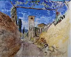 John Ruskin A vineyard wolk, Lucca, (1874).