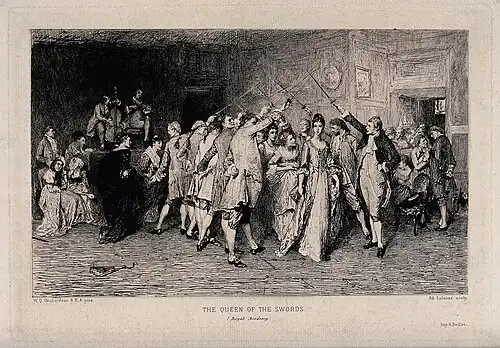 La Reine des épées, gravure d'après William Quiller Orchardson.