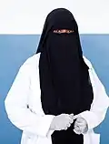Infirmière lors de la Journée mondiale d'aide humanitaire à l'hôpital de Banadir en Somalie (2014).