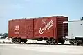 Rénovation d'un boxcar des années 1940 pour le musée de Galesburg, Illinois.