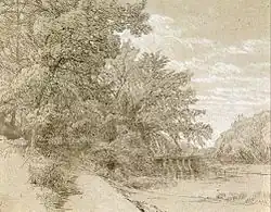 Tariffville, Connecticut, Farmington River, 1867, Honolulu Museum of Art