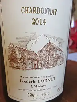 Vin du Jura du domaine.