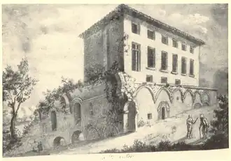 L'abbaye à la fin du XVIIIe&nbsp;siècle.
