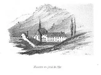 Vue depuis l'est.